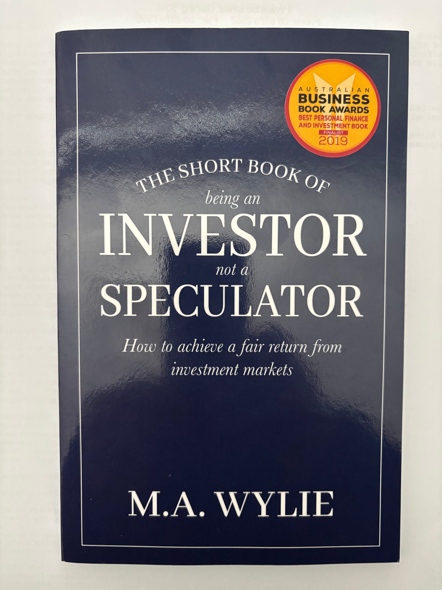 The Short Book of being an Inventor not a Speculator